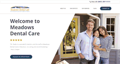 Desktop Screenshot of meadowsdentalcare.com