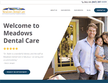 Tablet Screenshot of meadowsdentalcare.com